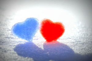 Blue Red Snow Hearts3195417858 300x200 - Blue Red Snow Hearts - Snow, Hearts, Fingers, blue